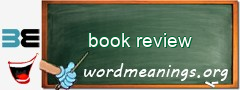 WordMeaning blackboard for book review